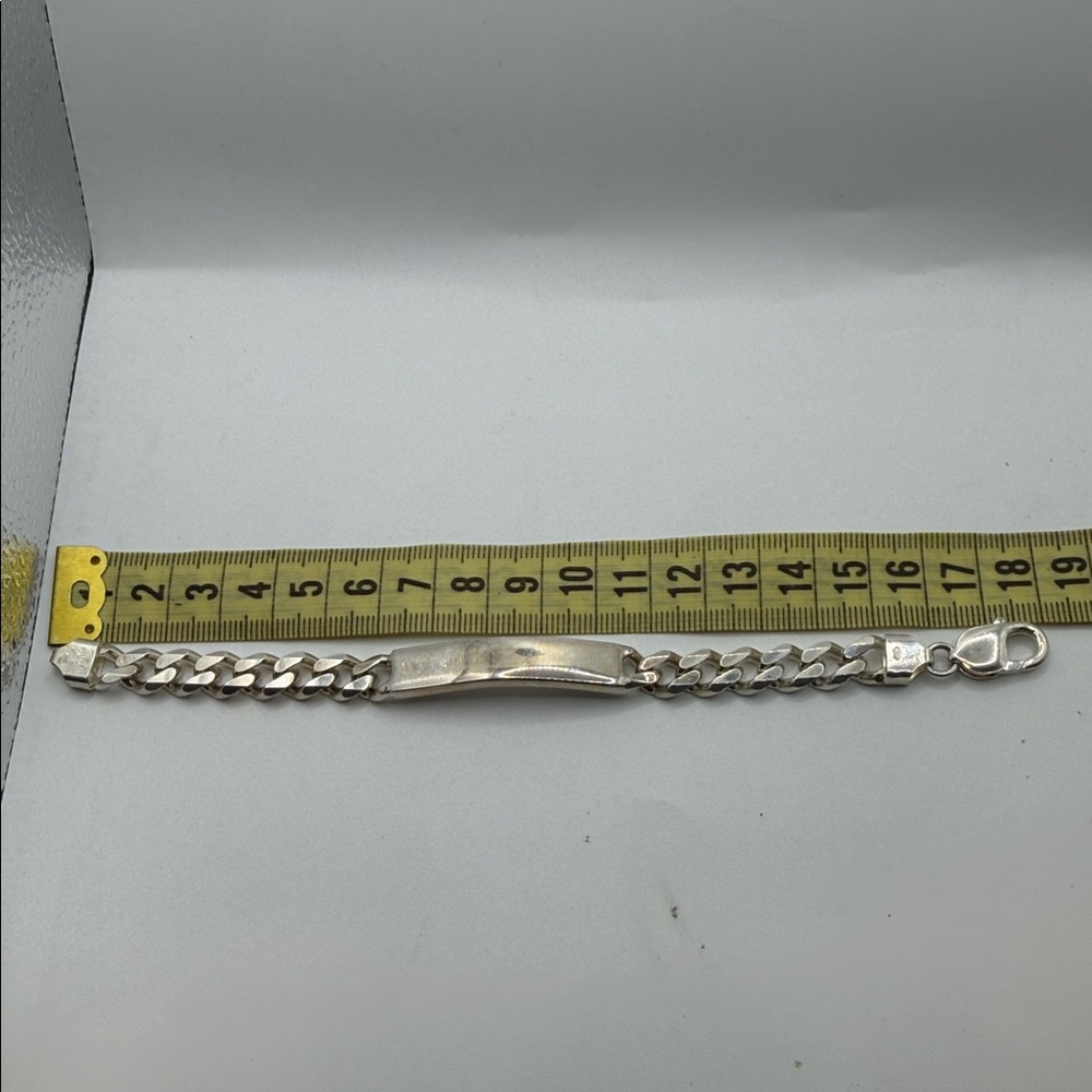 Sterling Silver ID Curb Chain Bracelet